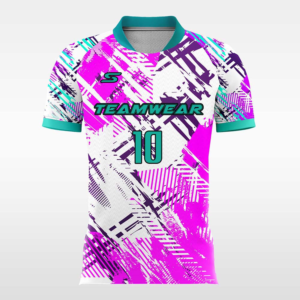 Light-Purple-Customized Men's Sublimated Soccer Jersey