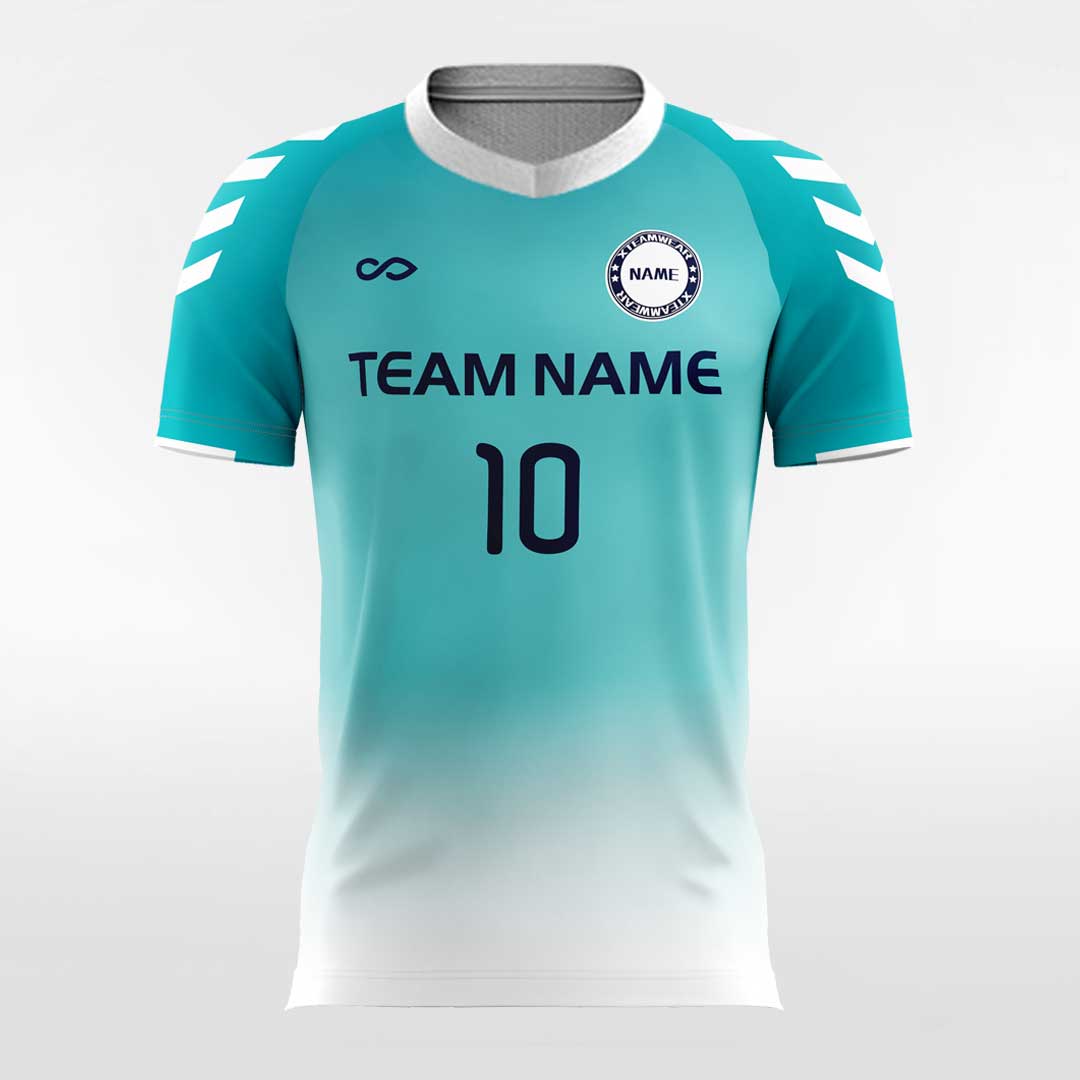 Custom Sky Blue Yellow-Black Sublimation Soccer Uniform Jersey