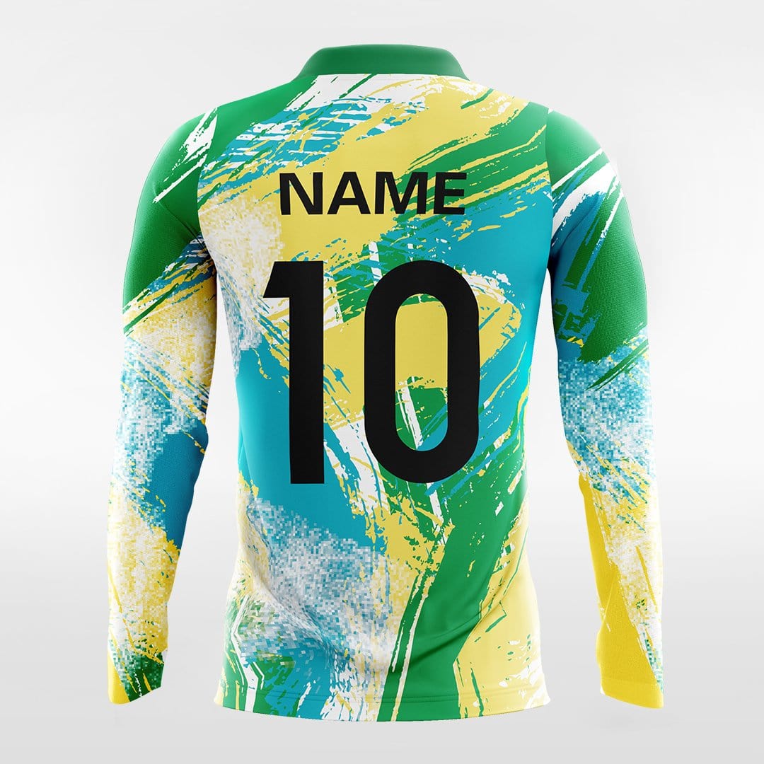 Pop Camouflage 5 - Customized Men's Sublimated Long Sleeve Soccer Jersey