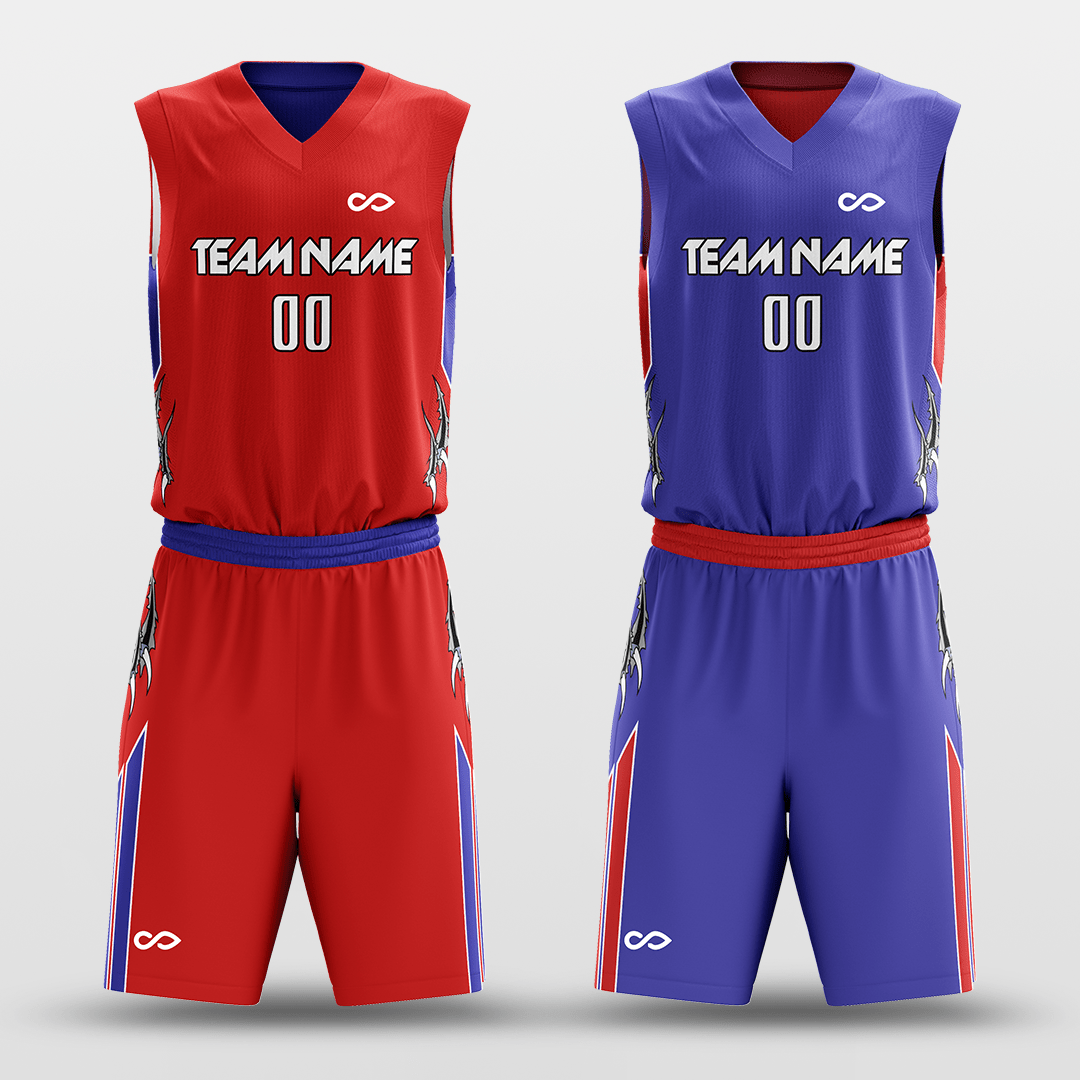 Raptors Customized Reversible Sublimated Basketball Set