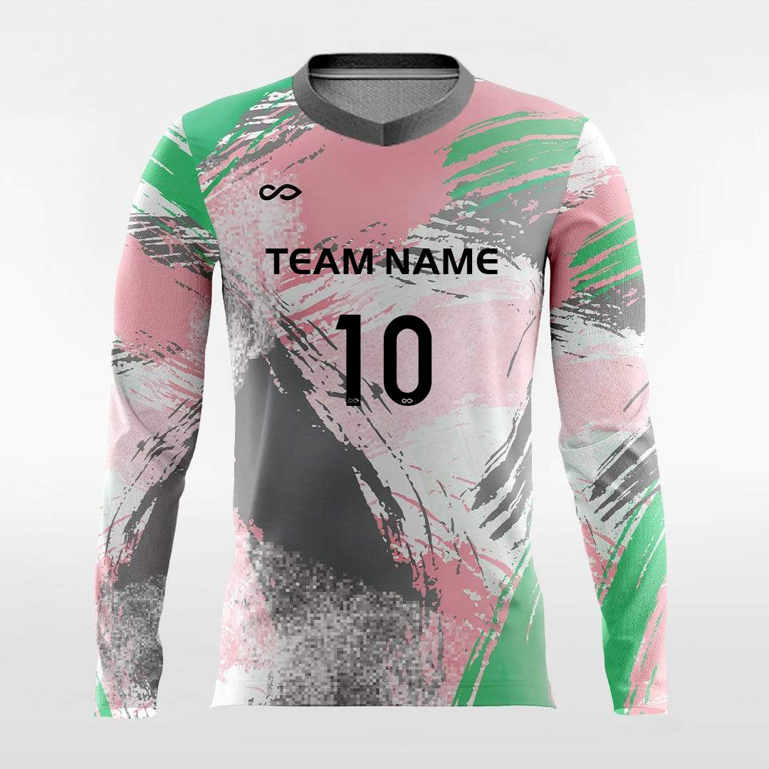 Pop Camouflage 5 - Customized Men's Sublimated Long Sleeve Soccer Jersey