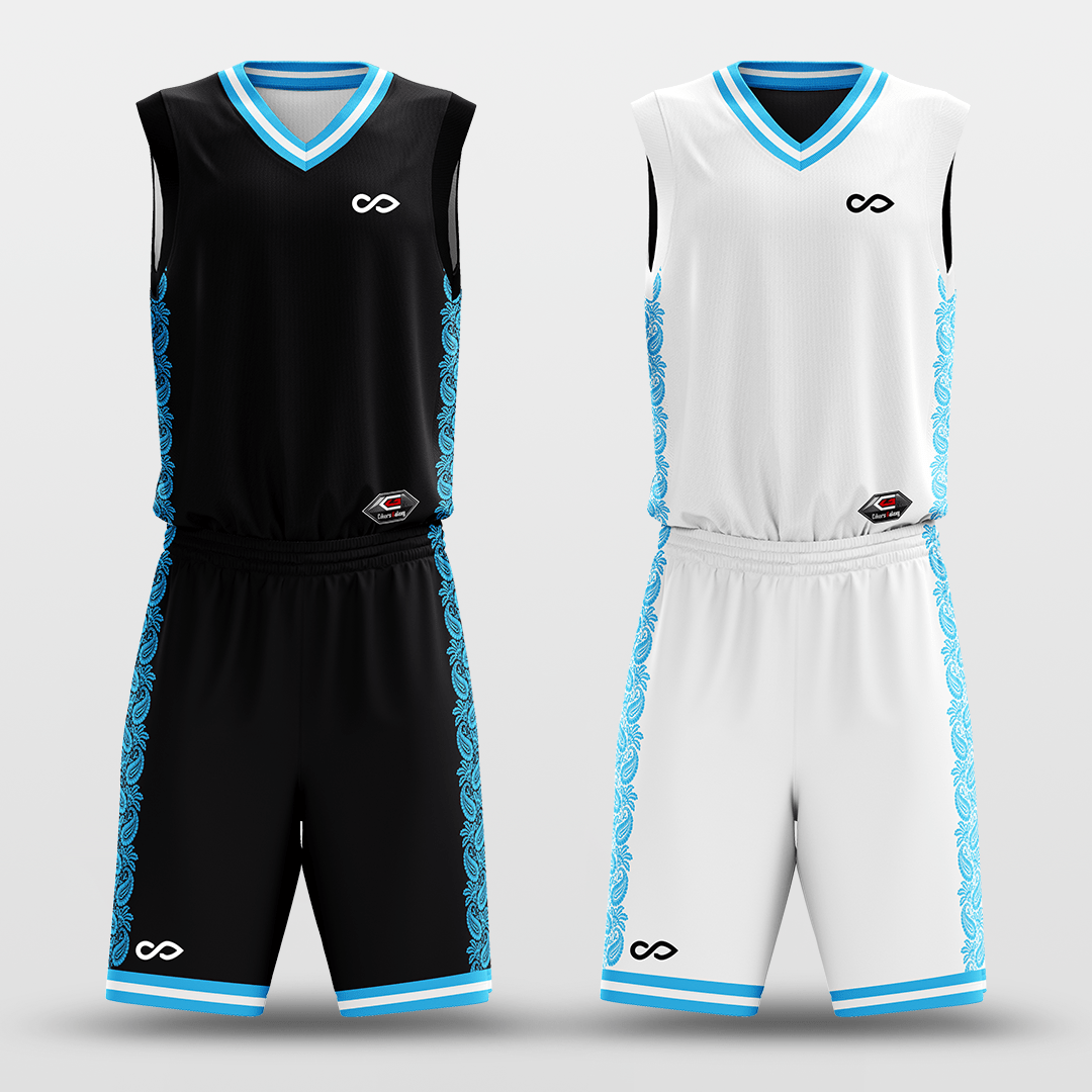 Ice Flower - Customized Reversible Sublimated Basketball Set