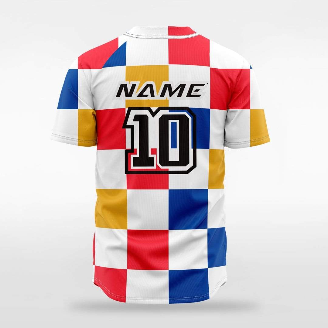Mondrian - Customized Men's Sublimated 2-Button Baseball Jersey