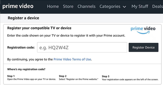 Amazon Prime Video Activation Guide