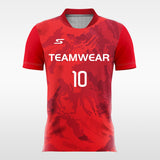 Crimson-Lotus-Customized Men's Sublimated Soccer Jersey