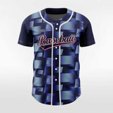 Three-Dimensional Space - Customized Men's Sublimated Button Down Baseball Jersey