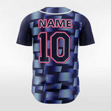 Three-Dimensional Space - Customized Men's Sublimated Button Down Baseball Jersey