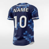 Pixel Ice - Customized Men's Sublimated Button Down Baseball Jersey