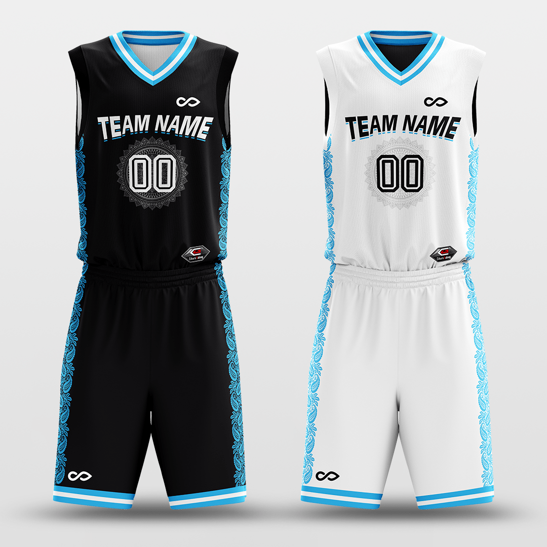 Ice Flower - Customized Reversible Sublimated Basketball Set