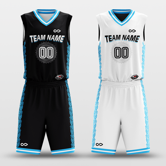 Ice Flower - Customized Reversible Sublimated Basketball Set