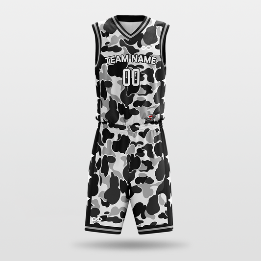Snow Leopard - Customized Sublimated Basketball Set