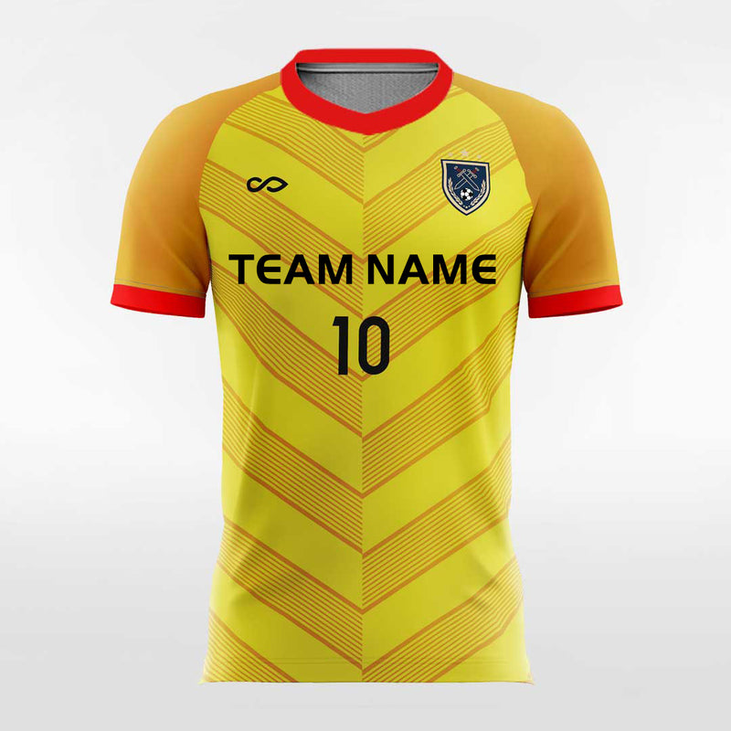 New Arriaval Soccer Jersey Design Cool Yellow Patterns Gold