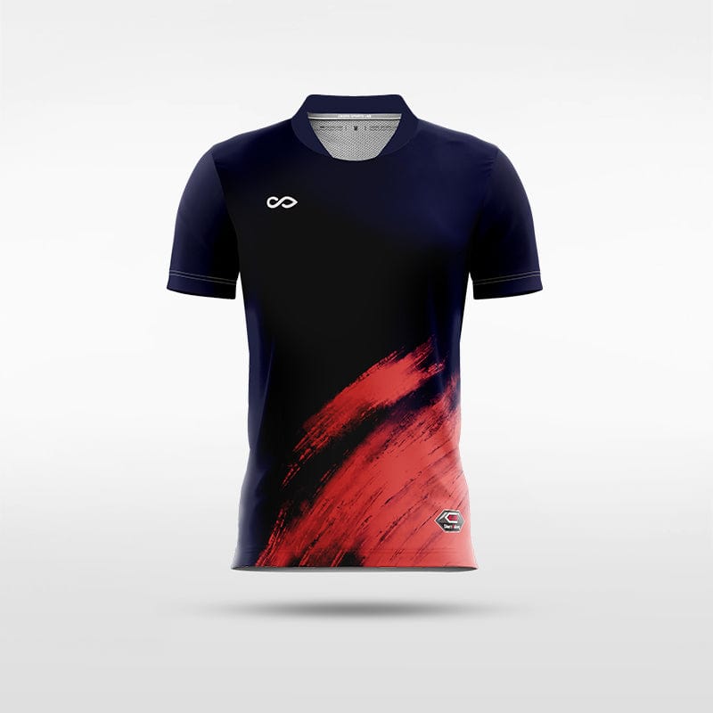 Cricket Sports Jersey Blue V-neck Design Sublimated Shirt Only