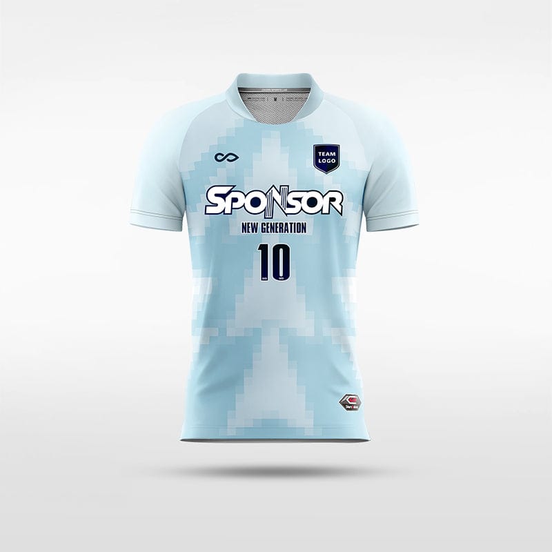 Custom Soccer Uniform Jersey Teal Light Blue-Black Sublimation -  Personalized Your Name, Number, Logo