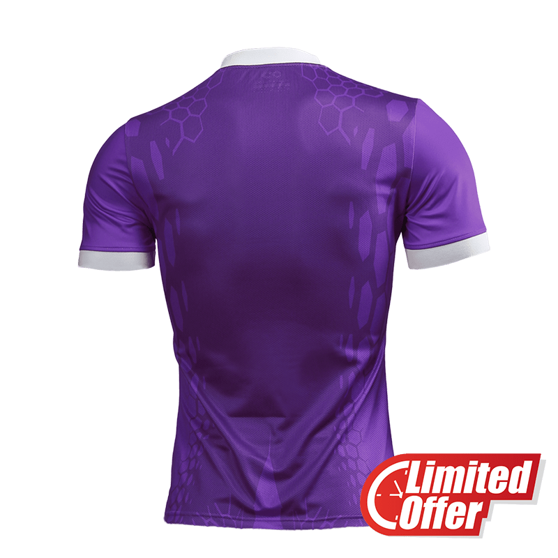 Comfortable Sublimation Ccustom Kids Soccer Jersey Purple And White