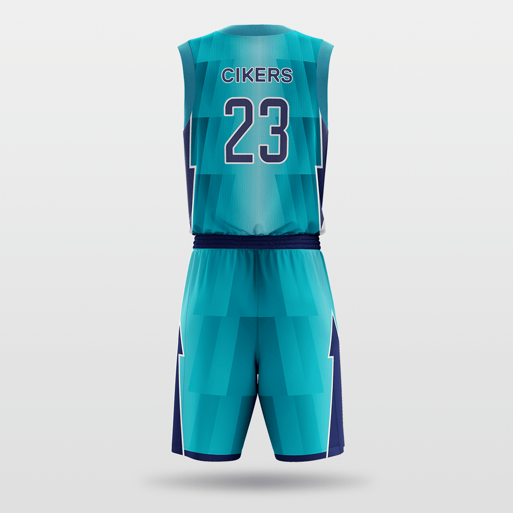 XTeamwear Oasis- Customized Sublimated Basketball Set Turquoise Blue / 4XL