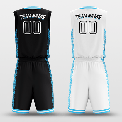 Ice Flower - Customized Reversible Sublimated Basketball Set
