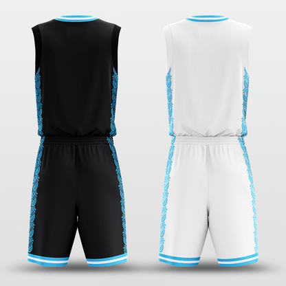 Ice Flower - Customized Reversible Sublimated Basketball Set