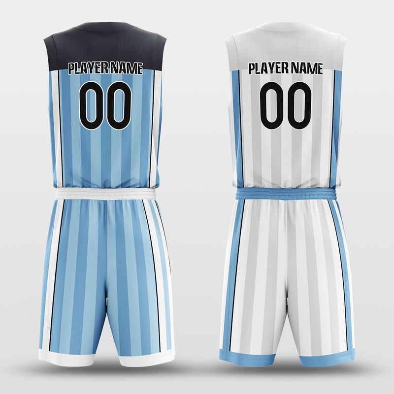 Custom Design Basketball Wear Shorts Sets Classic Sky Blue