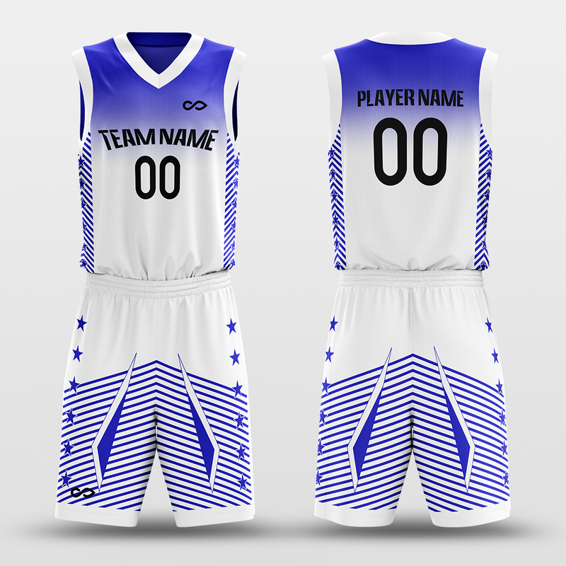 Custom Design Basketball Wear Shorts Sets Classic Sky Blue