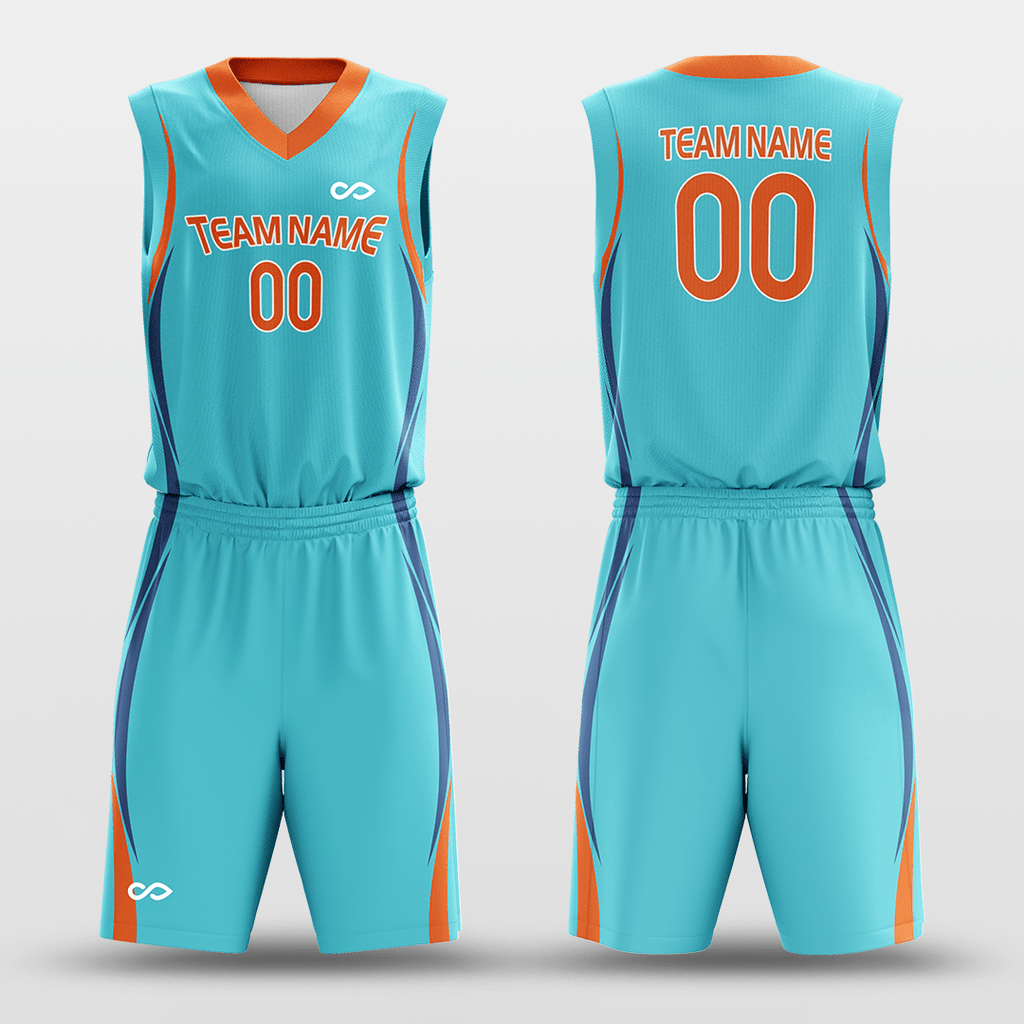 Blue Sky - Custom Reversible Sublimated Basketball Jersey Set