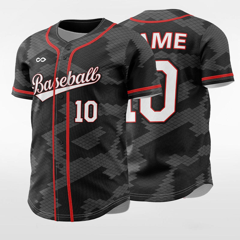 Custom black best sale baseball jersey