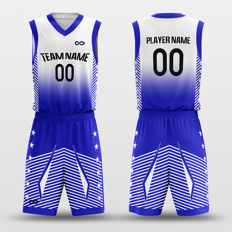 Custom Design Basketball Wear Shorts Sets Classic Sky Blue