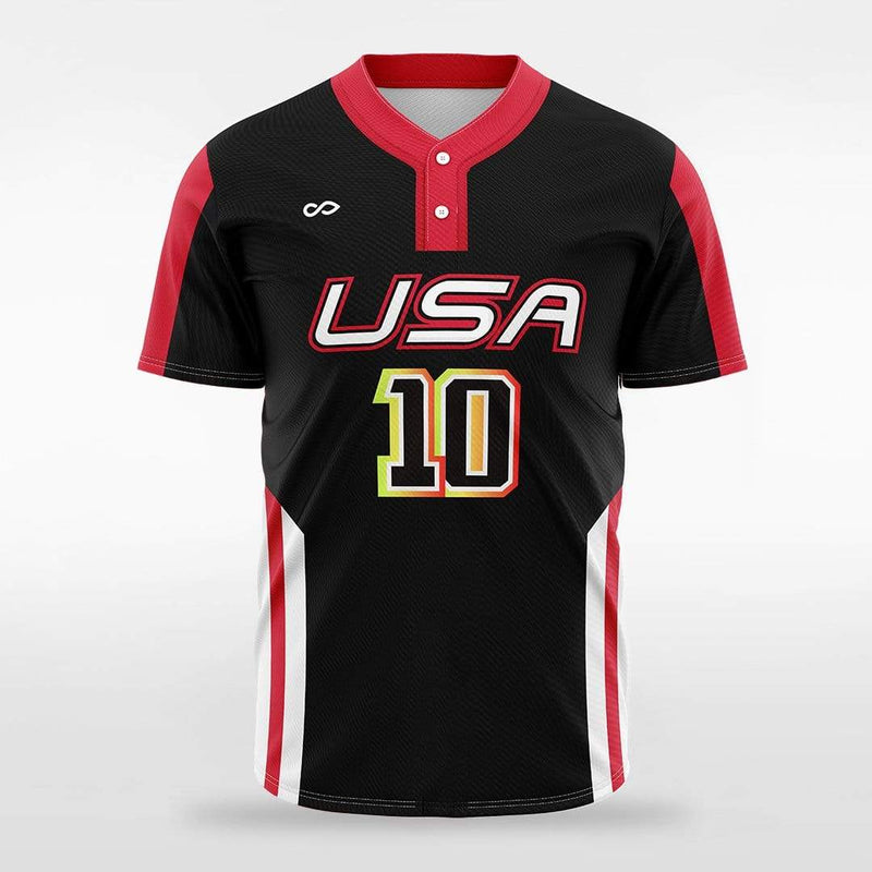 Custom BASEBALL TWO BUTTON JERSEY Team Sports Shirts Designs