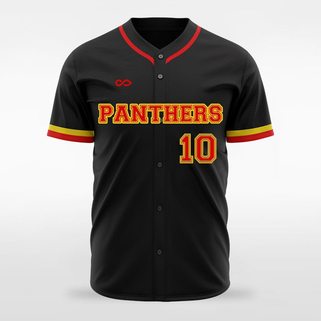 Dark Knight - Customized Men's Sublimated Full-Button Baseball Jersey