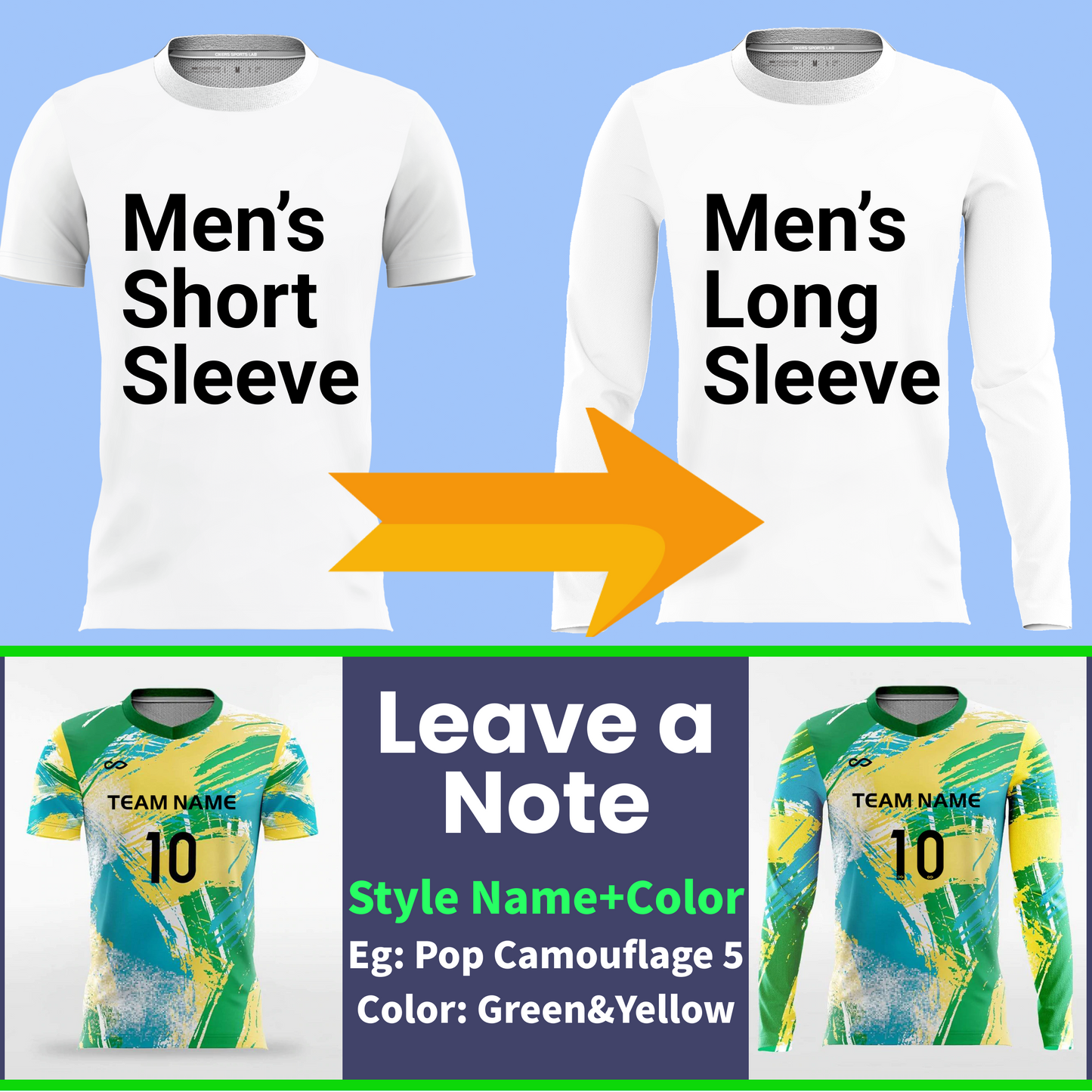 Any Style of Men's - Customized Men's Sublimated Long Sleeve Soccer Jersey