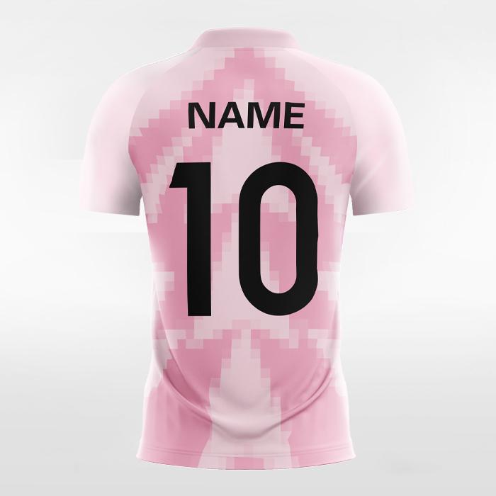 Custom Pink White Sublimation Soccer Uniform Jersey Men's Size:M